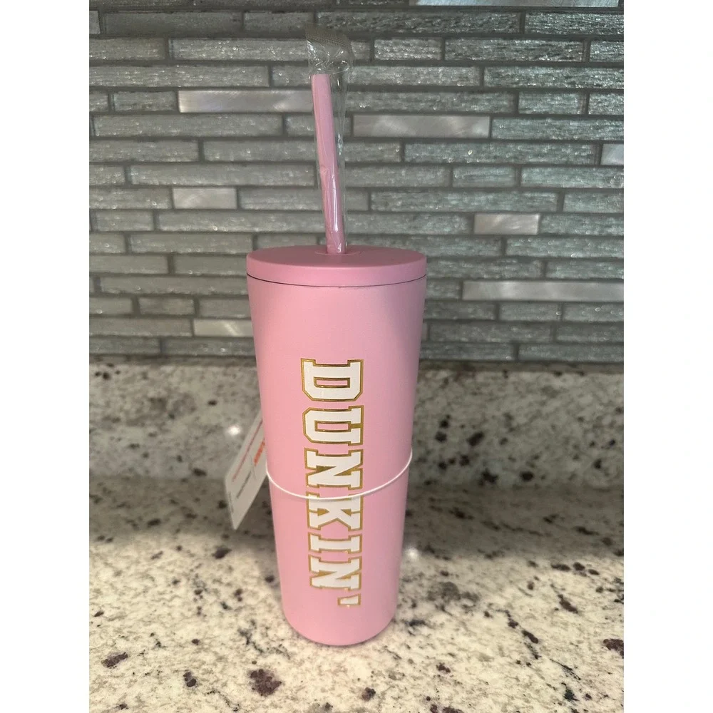 Dunkin' x Stoney Clover Lane collaboration Pink stainless steel tumbler New
